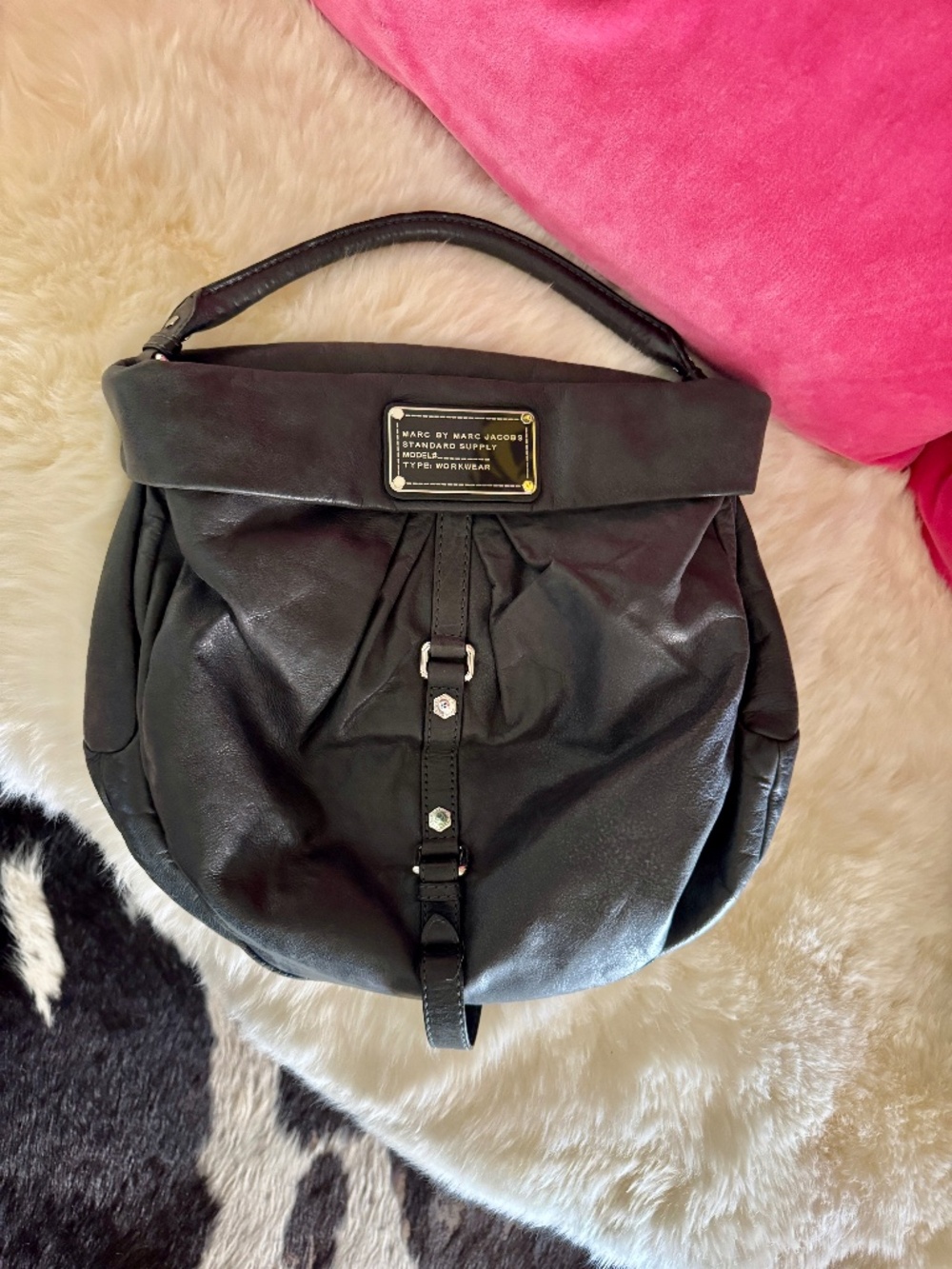 Marc by Marc Jacobs Hobo bag Gossip Girl era Distressed Leather mid 2000's